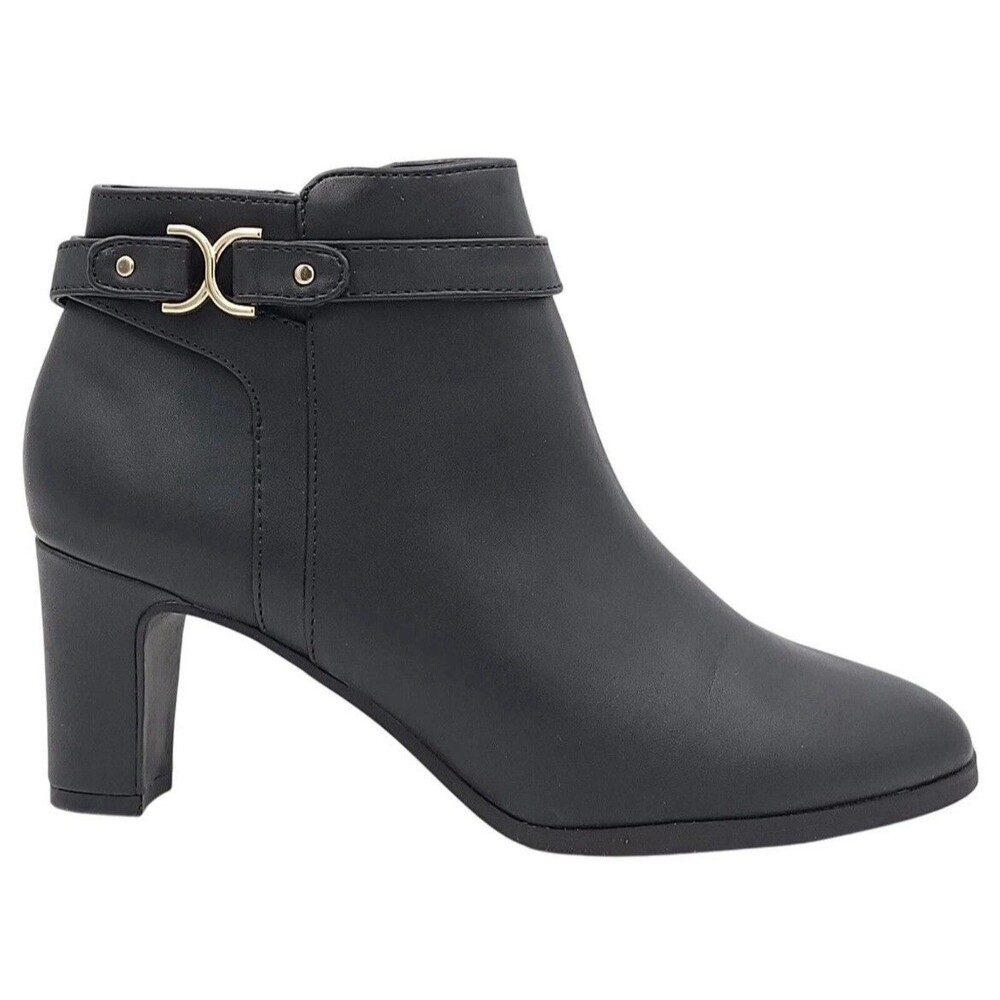 Charter Club PIXXYP Black Ankle Boots Women's Size 8.5M Block Heel Booties NEW